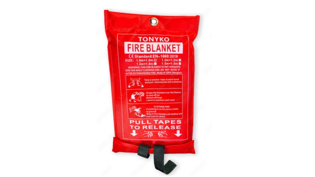 An image of an emergency fire blanket.