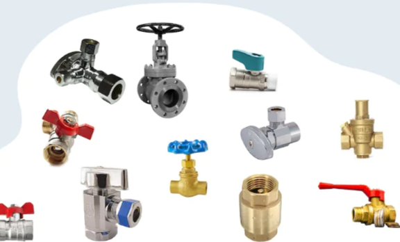An image showing types of shut off valves